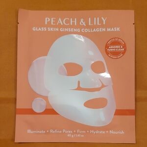 Peach & Lily Glass Skin Ginseng Collagen Mask New